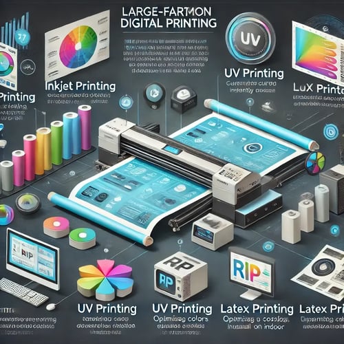 DALL·E 2024-12-17 15.25.51 - A clean, professional infographic-style image showcasing the technology behind large-format digital printing. Include the following components_ 1. A v